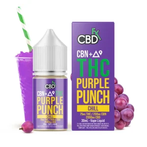 CBN + Delta-9 THC Vape Juice: Purple Punch - THC Vape Store UK